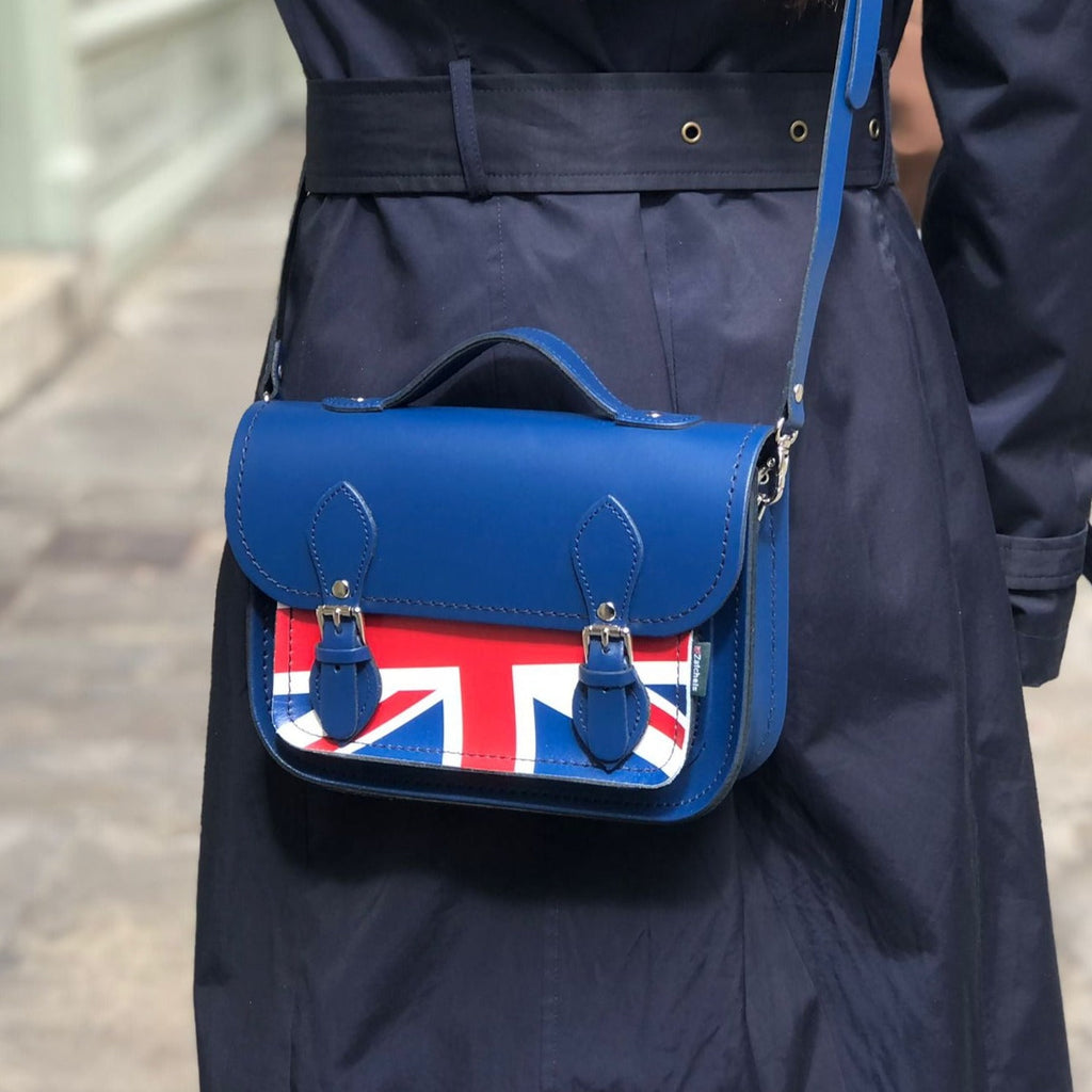 Union Jack Midi Satchel - Navy