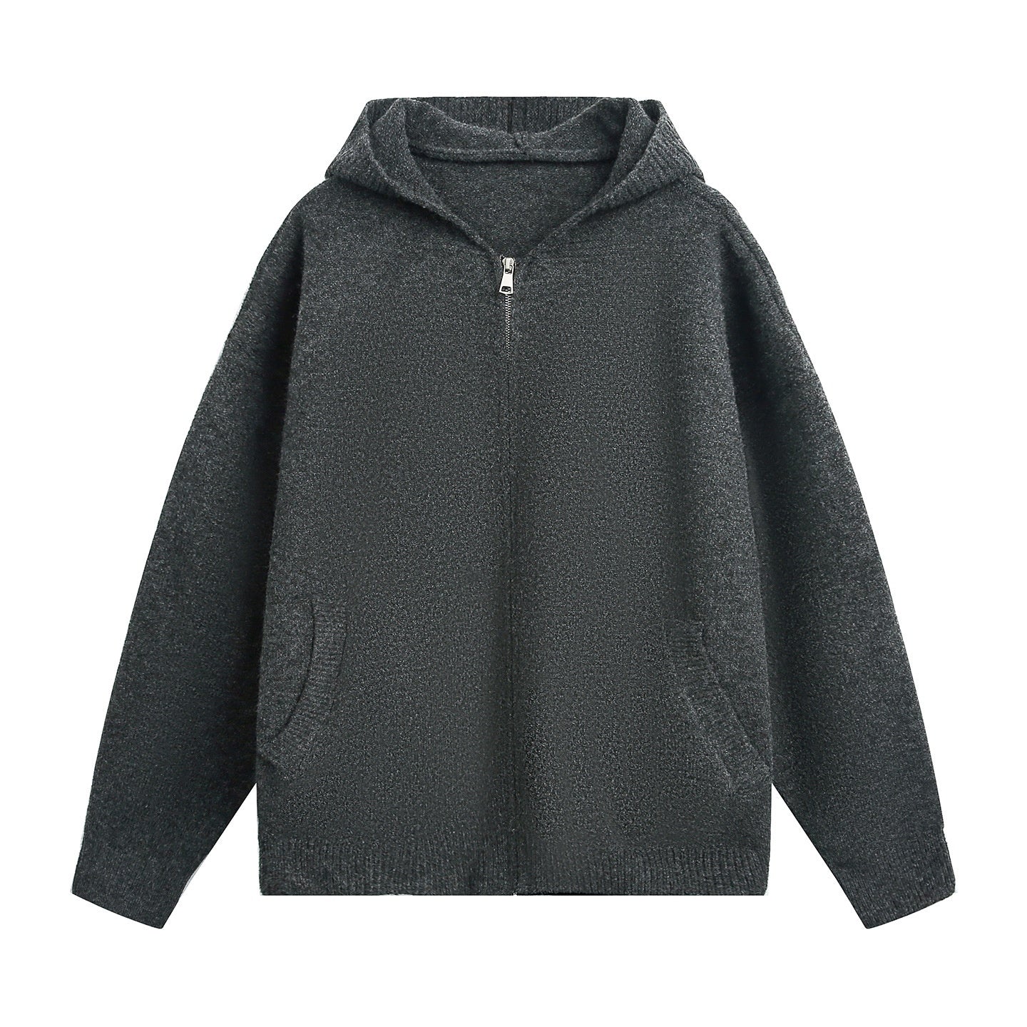 Faux Deer Velvet Retro Knit Hoodie