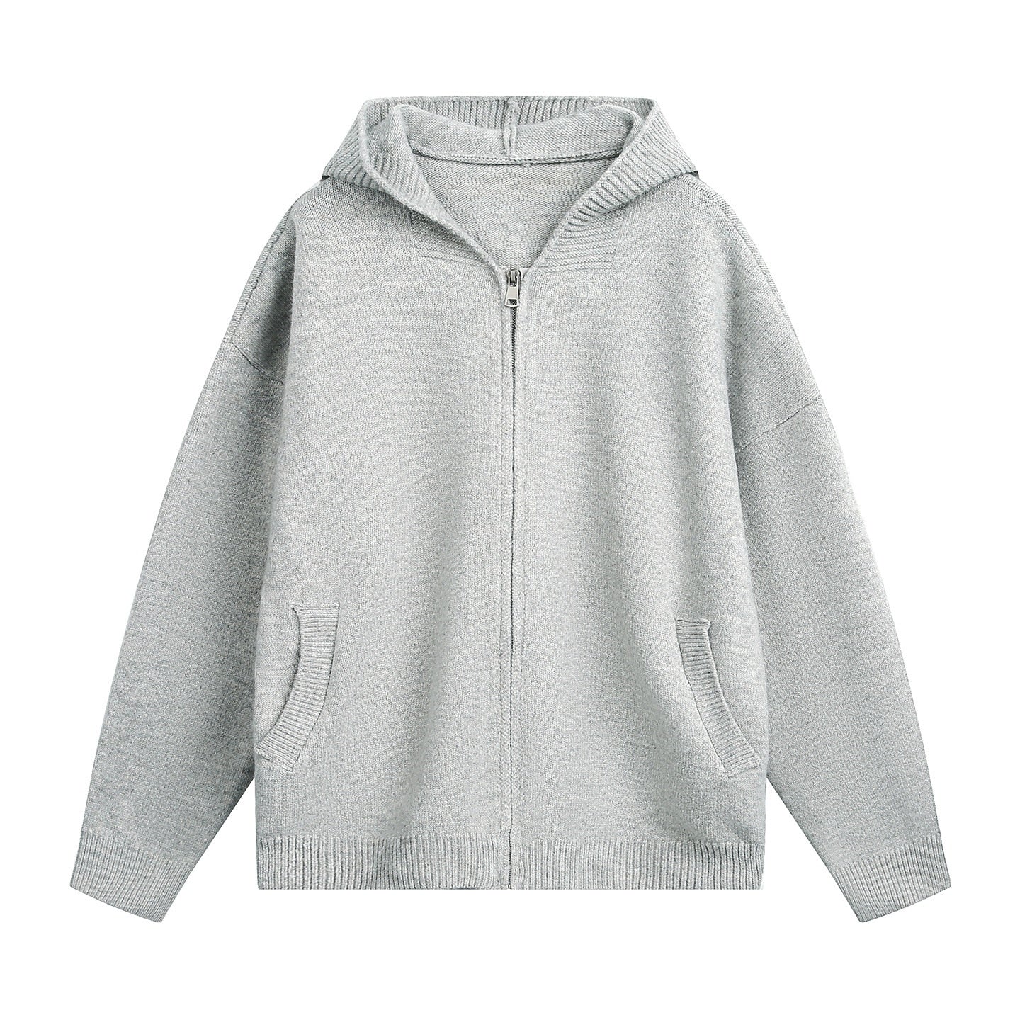 Faux Deer Velvet Retro Knit Hoodie