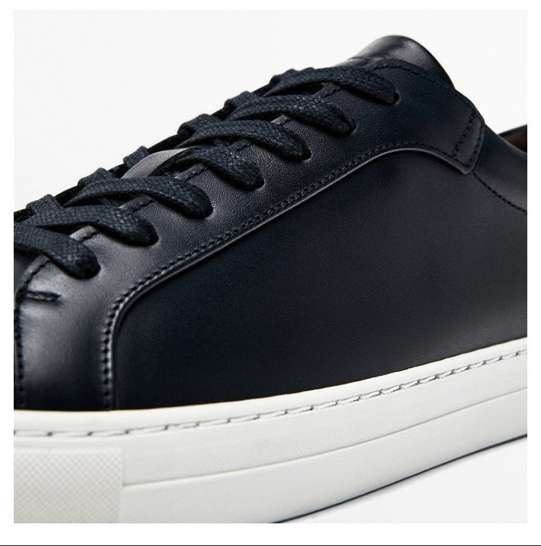 Lace-Up Leather Casual Sneakers