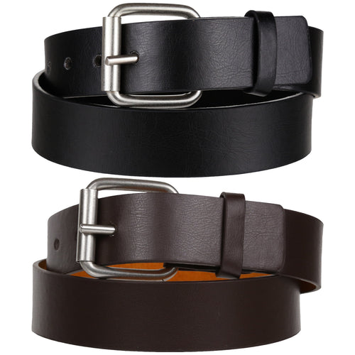 Forest Mens Premium Bonded Leather Belt 1.5" Wide Classic Buckle MB031 - QHA UK