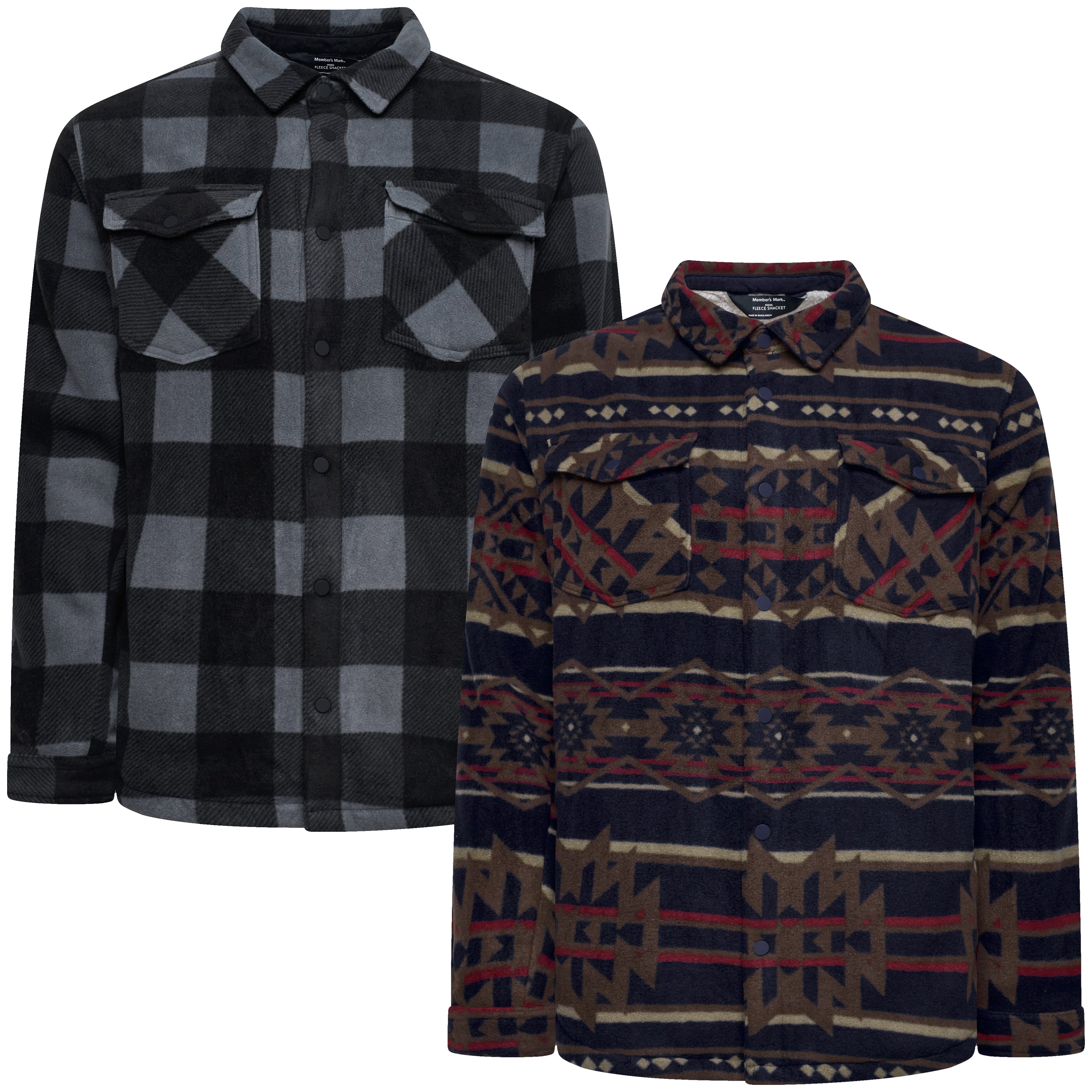 Member's Mark Sherpa Fleece Shacket Overshirt