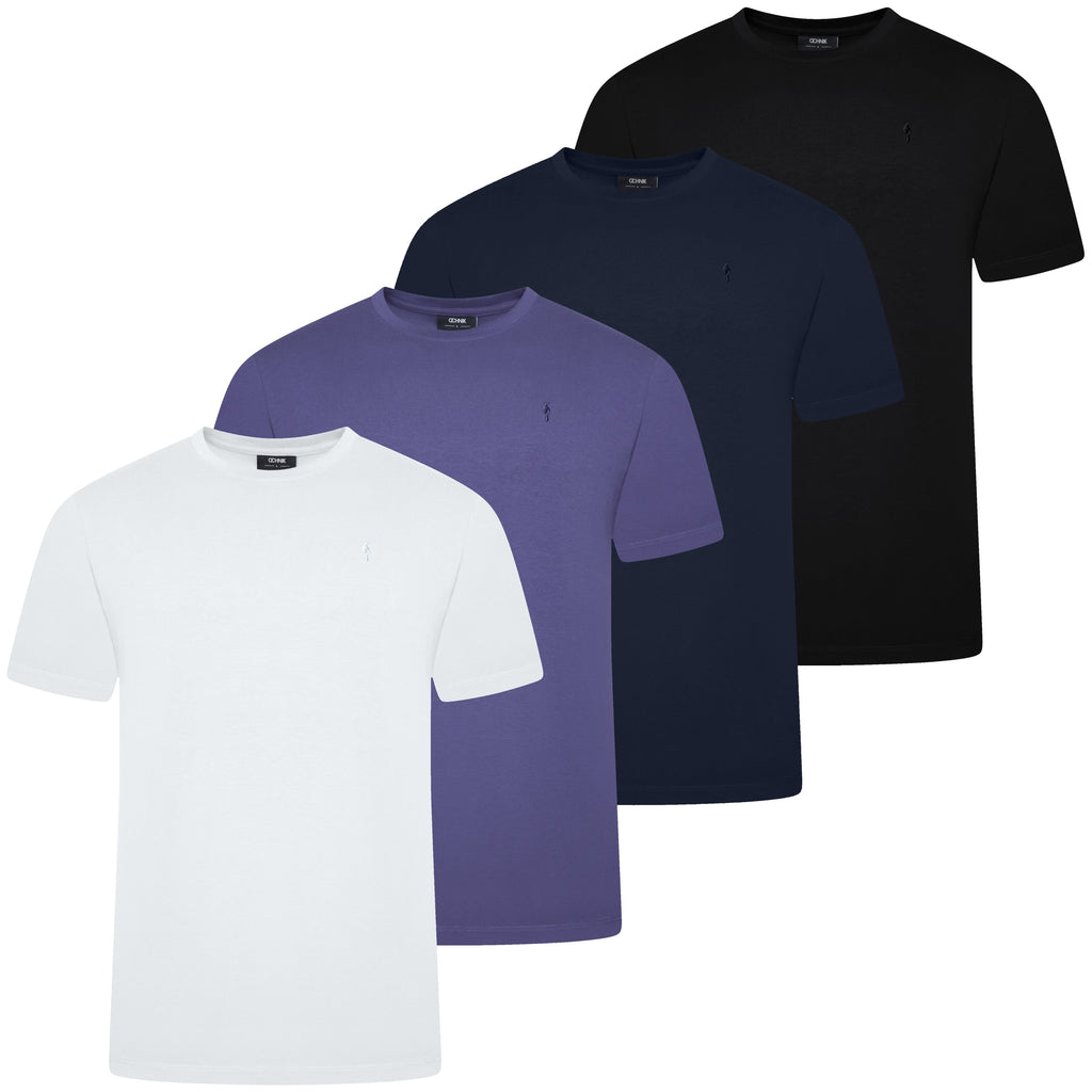 Ochnik Mens Stretch Cotton T-Shirt Crew Neck Logo Tee Regular Fit S-4XL