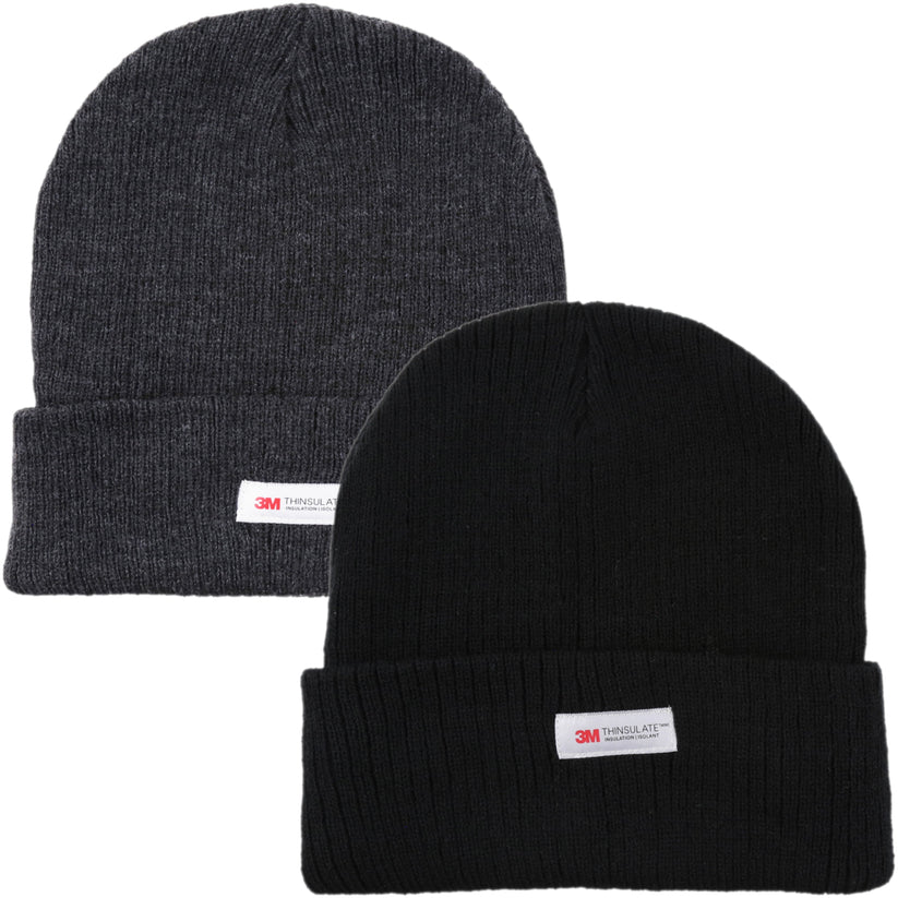 HeatGuard Thinsulate Ribbed Thermal Beanie Hat - QHA UK