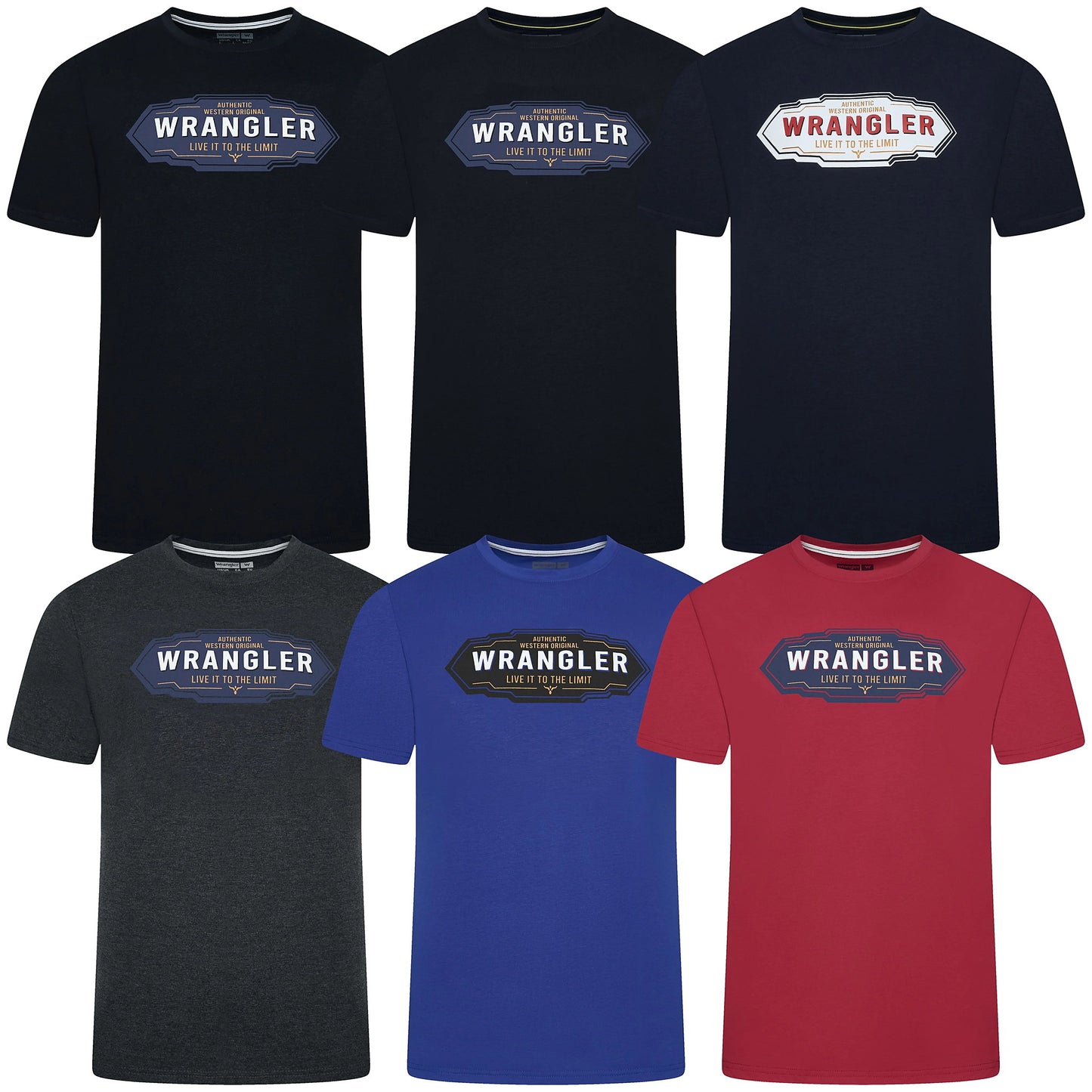 Wrangler Men's Live It To The Limit Cotton Stretch T-Shirt 6 Colours S–2XL