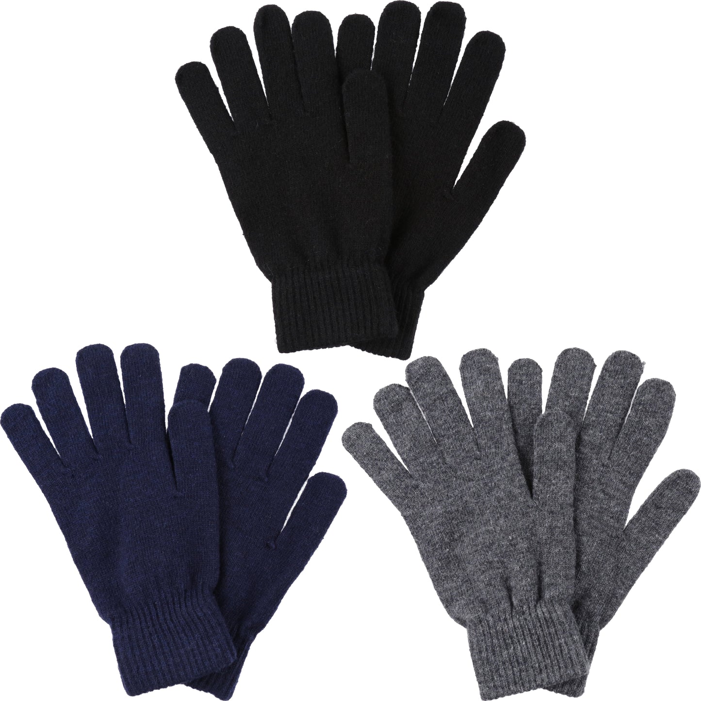 Unisex Thermal Wool Blend Gloves Winter Warm Knitted Workwear One Size UK - QHA UK