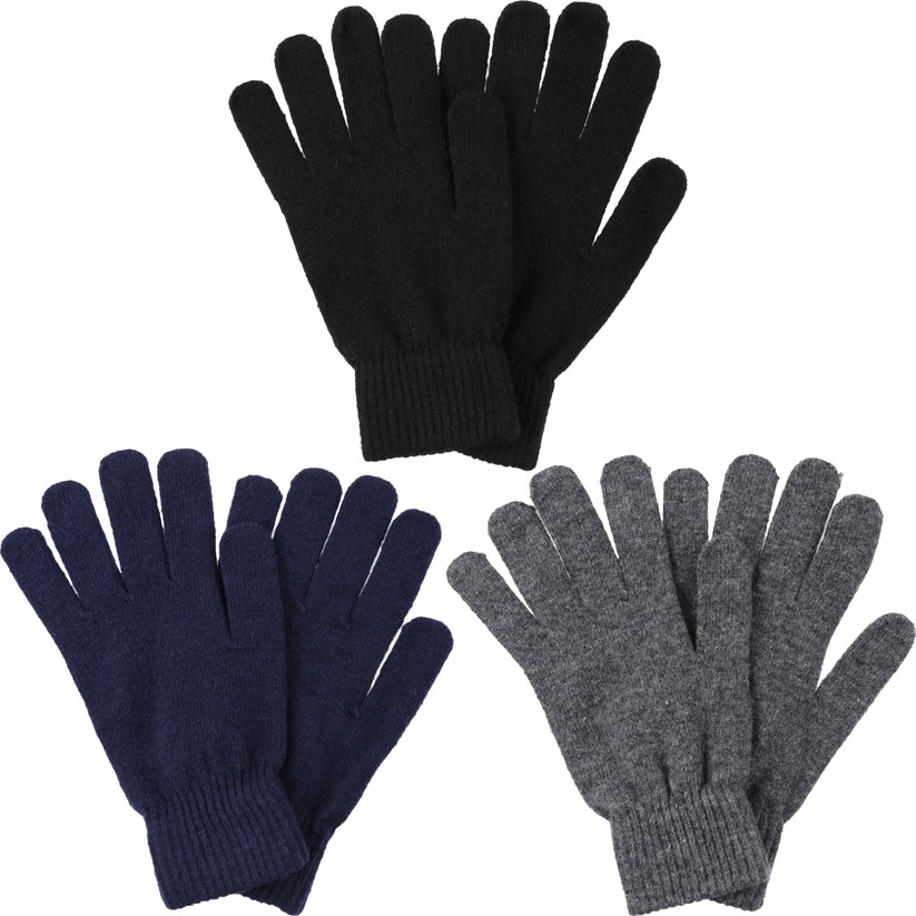 Unisex Thermal Wool Blend Gloves Winter Warm Knitted Workwear One Size UK - QHA UK
