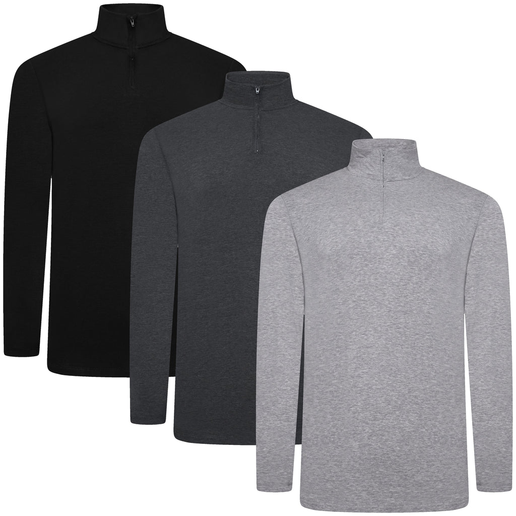 Mens Thermal Quarter Zip Pullover Stretch Lightweight Layering Top