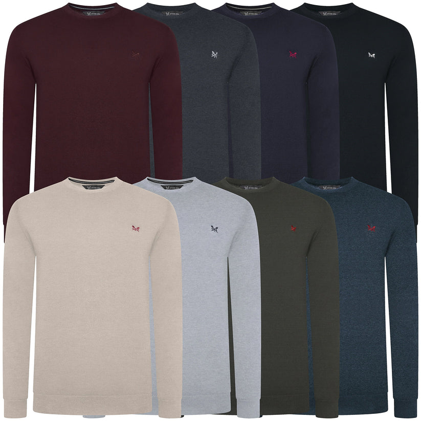 Crew Clothing Mens Cotton Crew Neck Jumper Random Colour XS-3XL RRP £55 - QHA UK