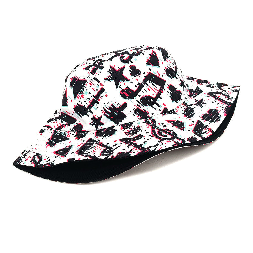 Musical Note Pattern Printed Bucket Hat, Summer Outdoor Travel Cap