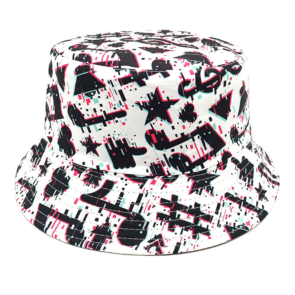 Musical Note Pattern Printed Bucket Hat, Summer Outdoor Travel Cap