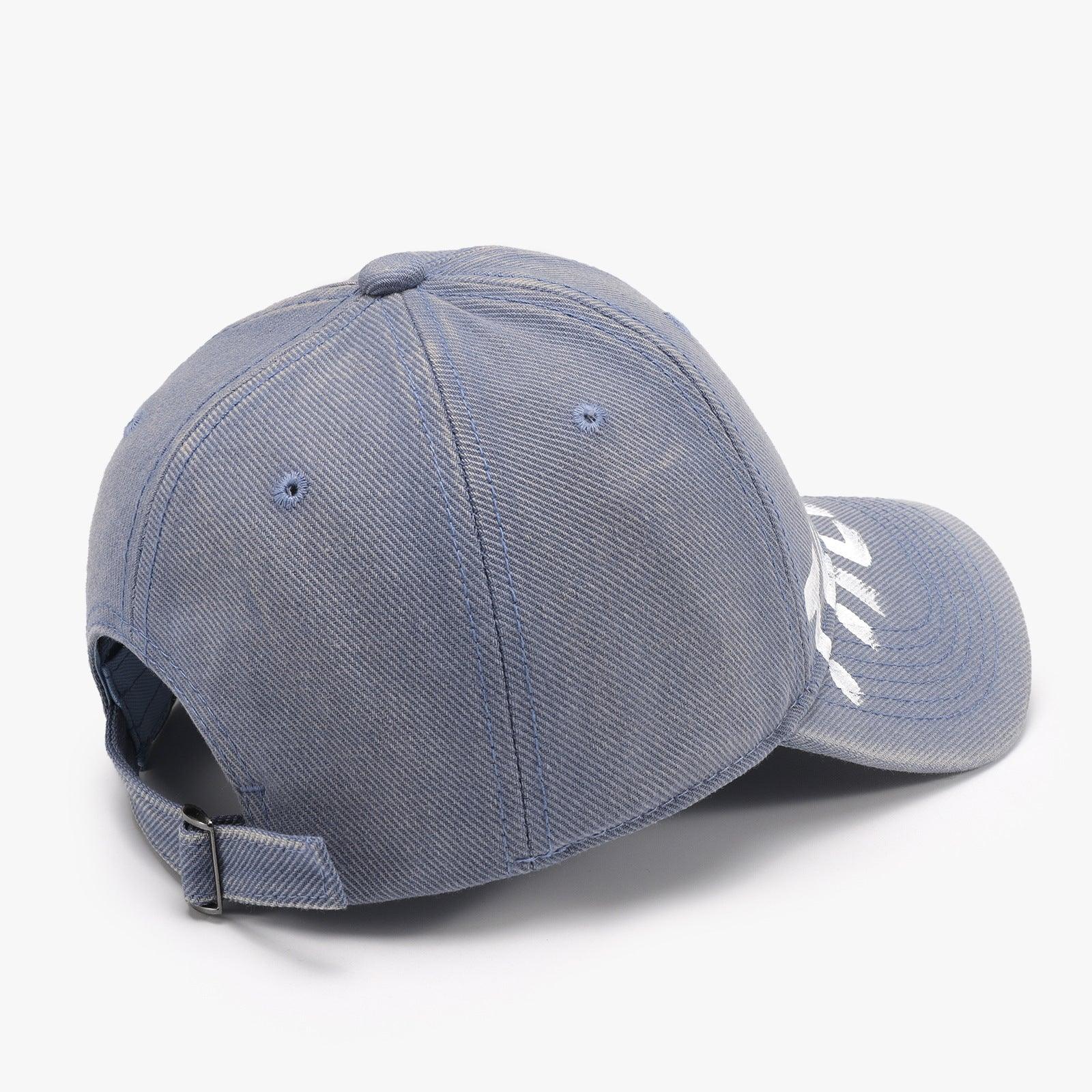 Letter Graffiti Curved Brim Soft Top Cap