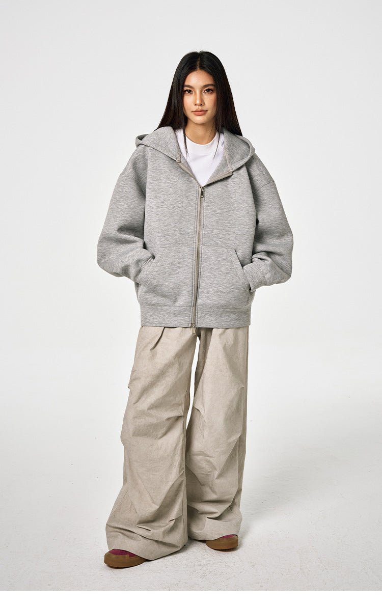 Unisex Retro Hoodie - Loose Solid Color