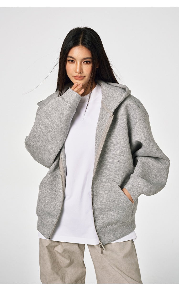 Unisex Retro Hoodie - Loose Solid Color