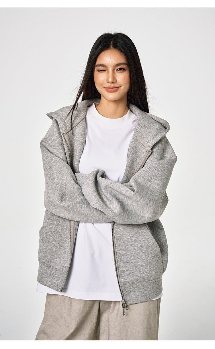 Unisex Retro Hoodie - Loose Solid Color