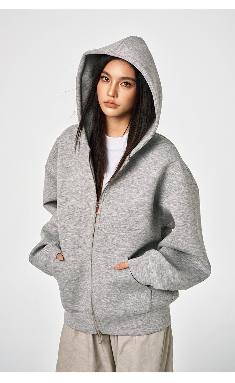 Unisex Retro Hoodie - Loose Solid Color