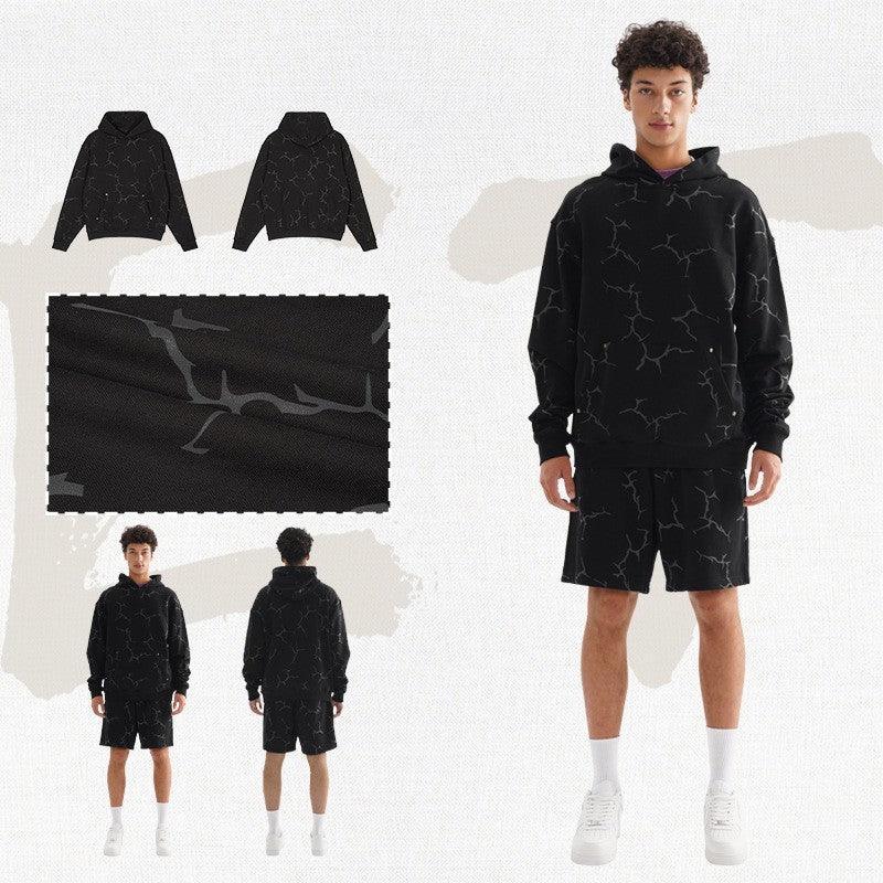 Rivet Lightning Pattern Winter Fashion Hoodies