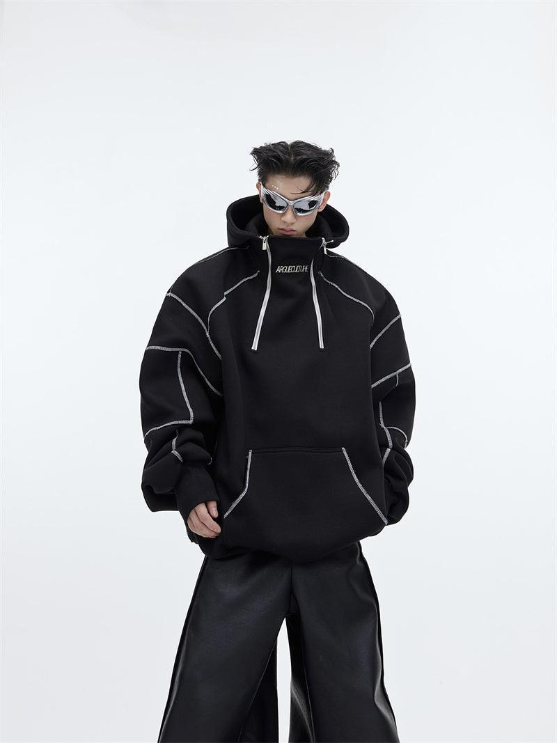 Three Dimensional Fleece Pullover Hoodie