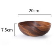 Natural Wooden Bowl, Sustainable Household Fruit Bowl, Salad Bowl for Home & Restaurant, Wooden Kitchen Utensils