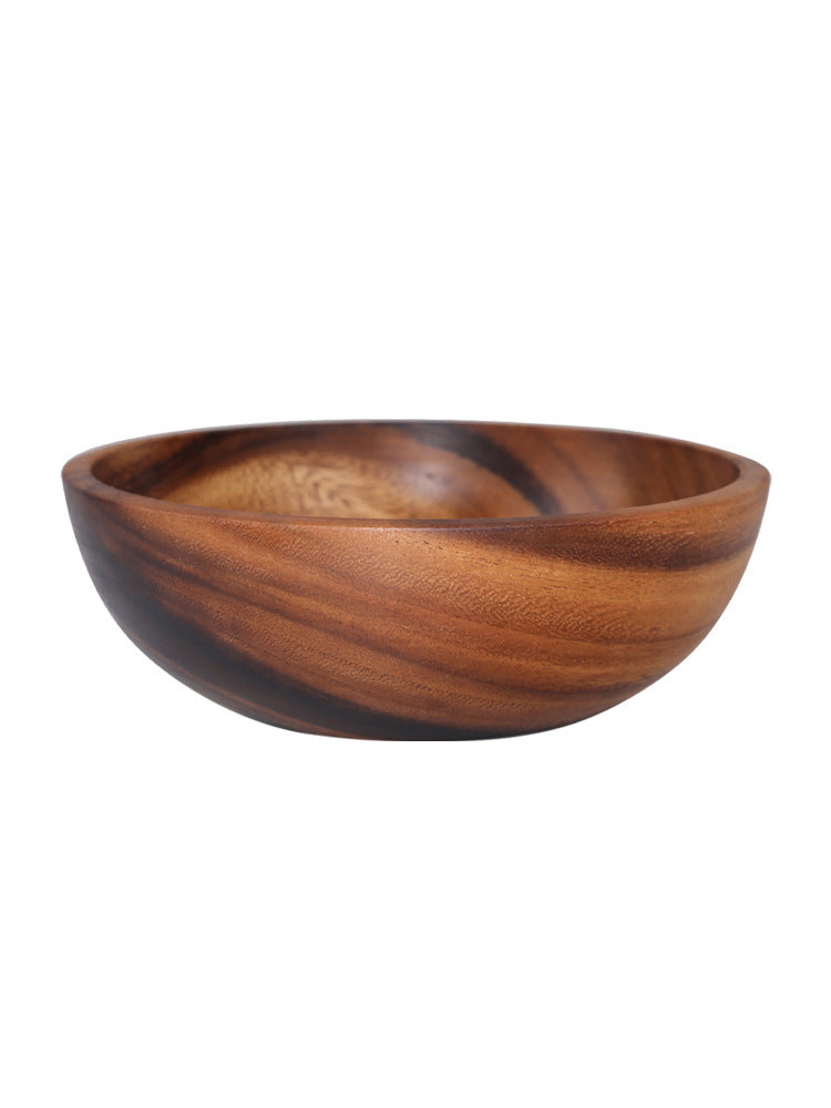 Natural Wooden Bowl, Sustainable Household Fruit Bowl, Salad Bowl for Home & Restaurant, Wooden Kitchen Utensils