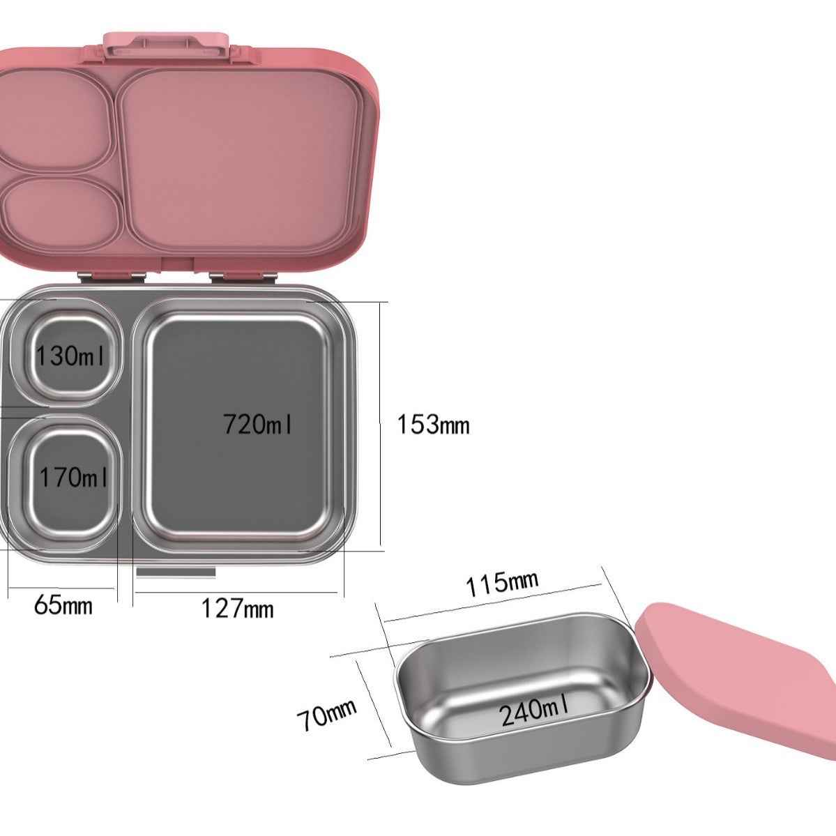 Office Lunch Box, Sealed Partitioned Lunch Box