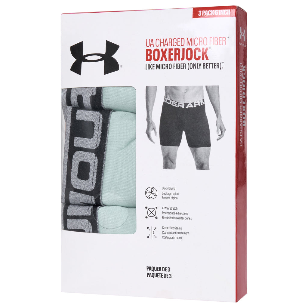 Under Armour 6" Charged Micro Fiber 3 Pack Boxerjocks