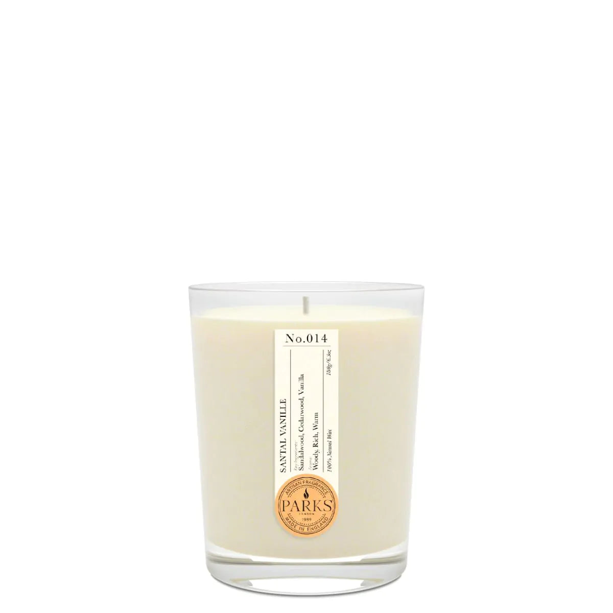 SANTAL VANILLE 1 WICK SCENTED CANDLE 180G
