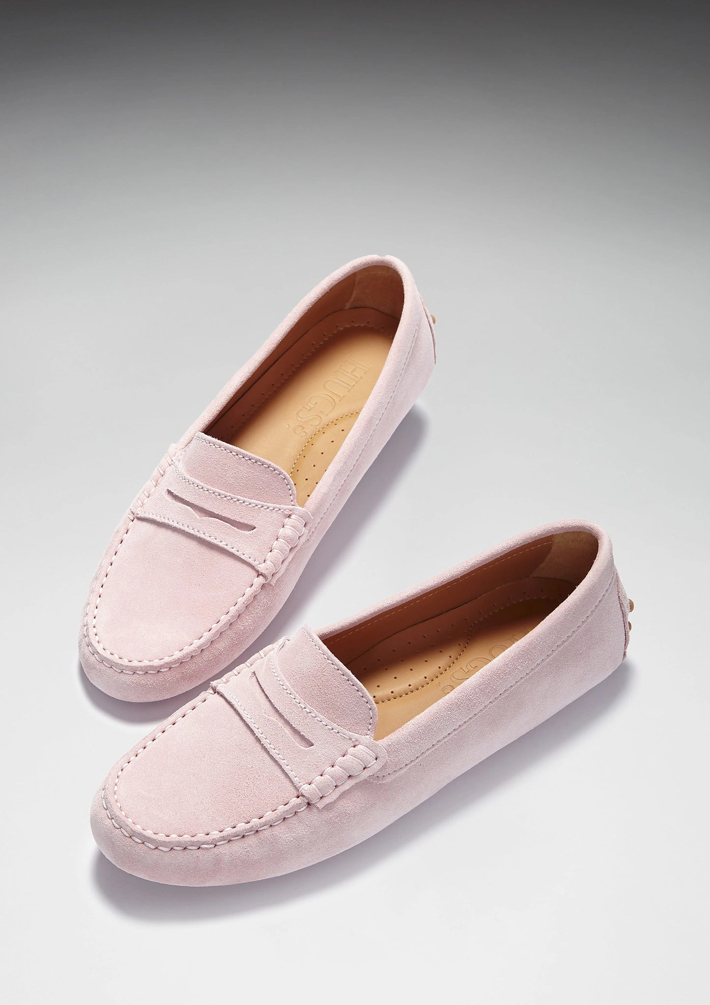Hugs & Co Womens Ice Pink Suede Penny Loafers Leather Lined EU 36-42 product image 7