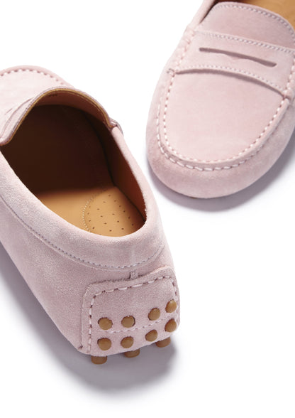 Hugs & Co Womens Ice Pink Suede Penny Loafers Leather Lined EU 36-42 product image 5