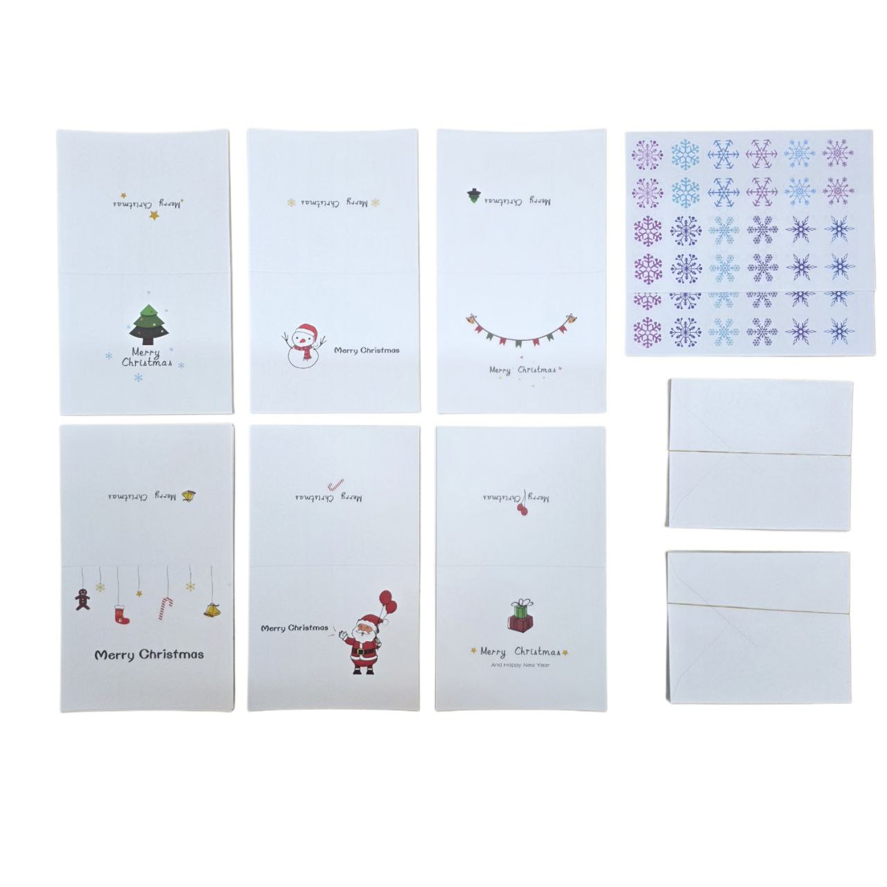 36 Merry Christmas Greeting Cards with Envelopes Stickers 10x12cm KUUQA