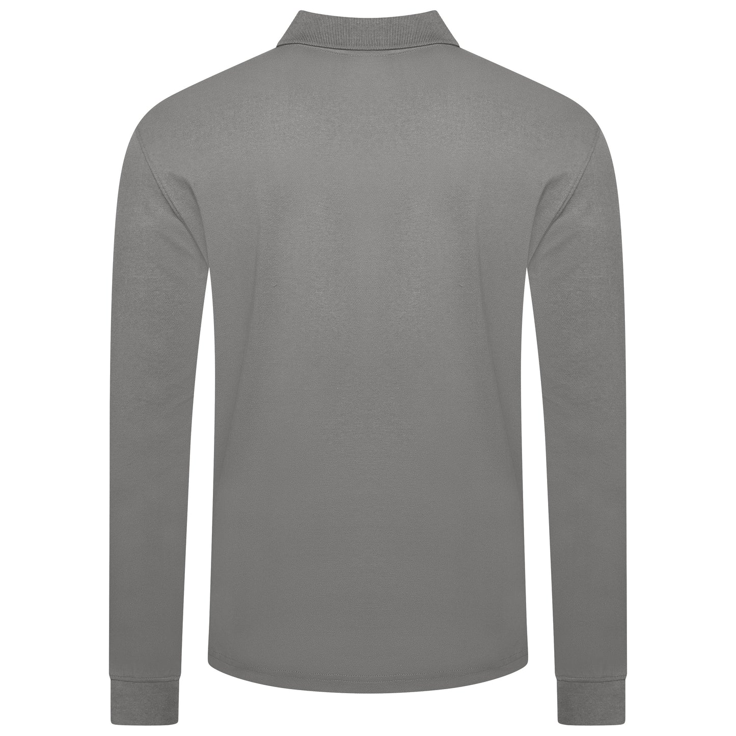 Evryone Mens Long Sleeve Pique Polo Shirt Cotton Regular Fit Casual Work Top - QHA UK
