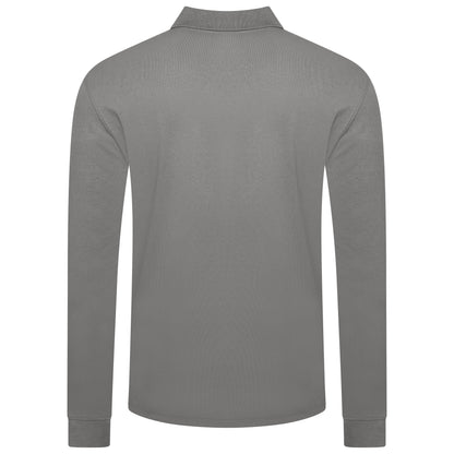 Evryone Mens Long Sleeve Pique Polo Shirt Cotton Regular Fit Casual Work Top - QHA UK