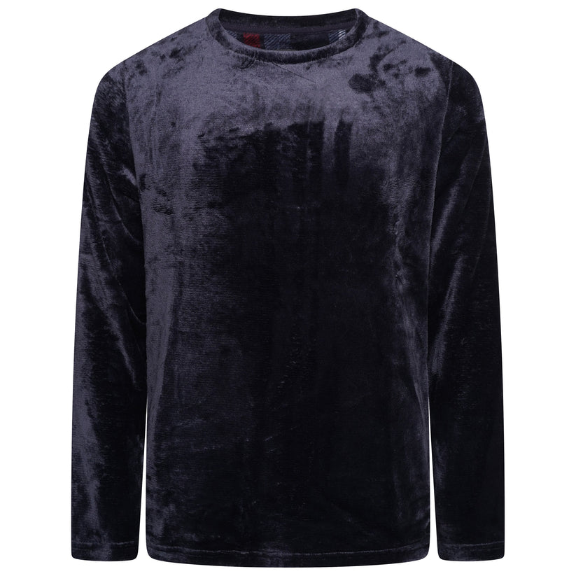 Mens Plush Fleece Lounge Set Pyjama Tracksuit Soft Warm Loungewear - QHA UK