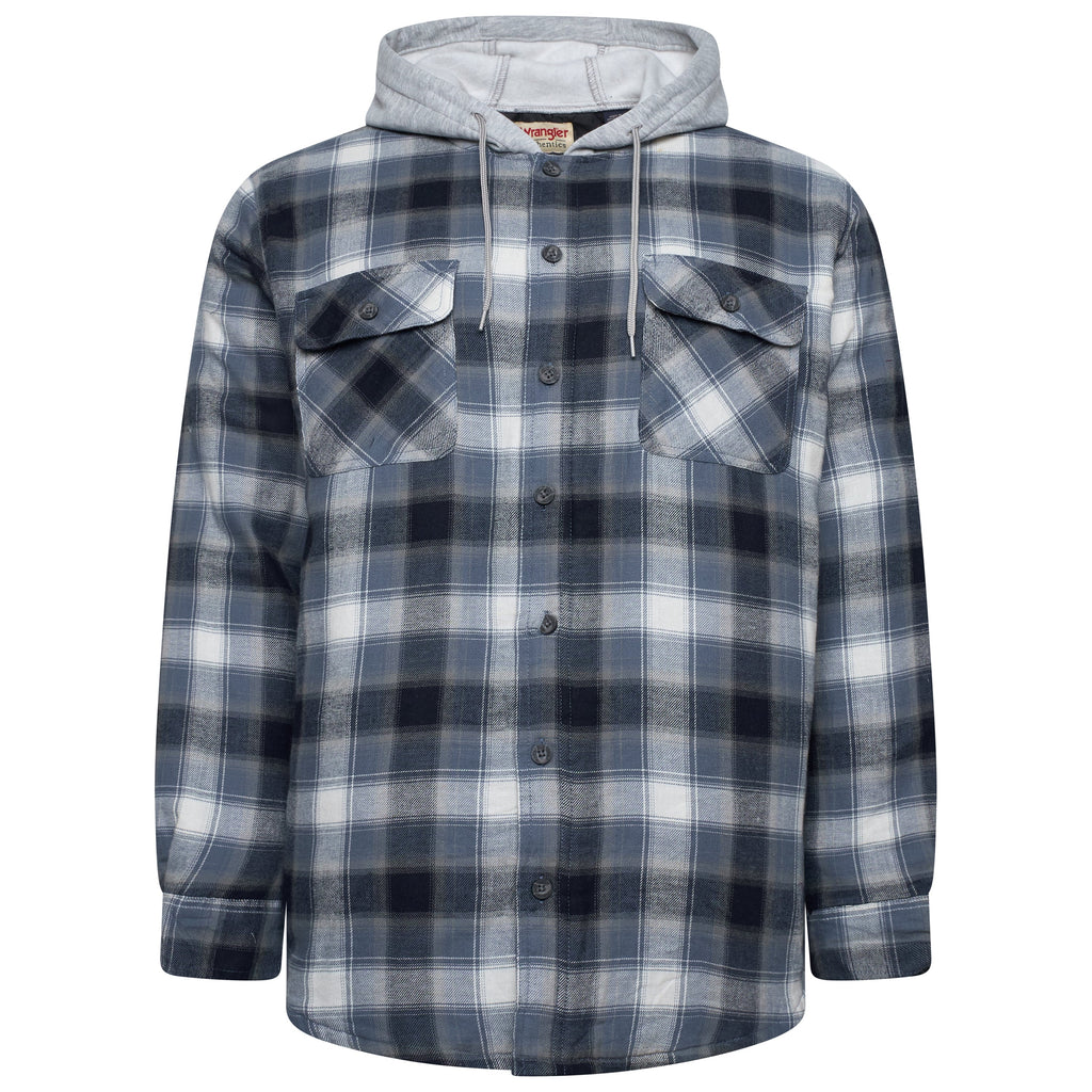 Plaid shirt with a hood on a white background