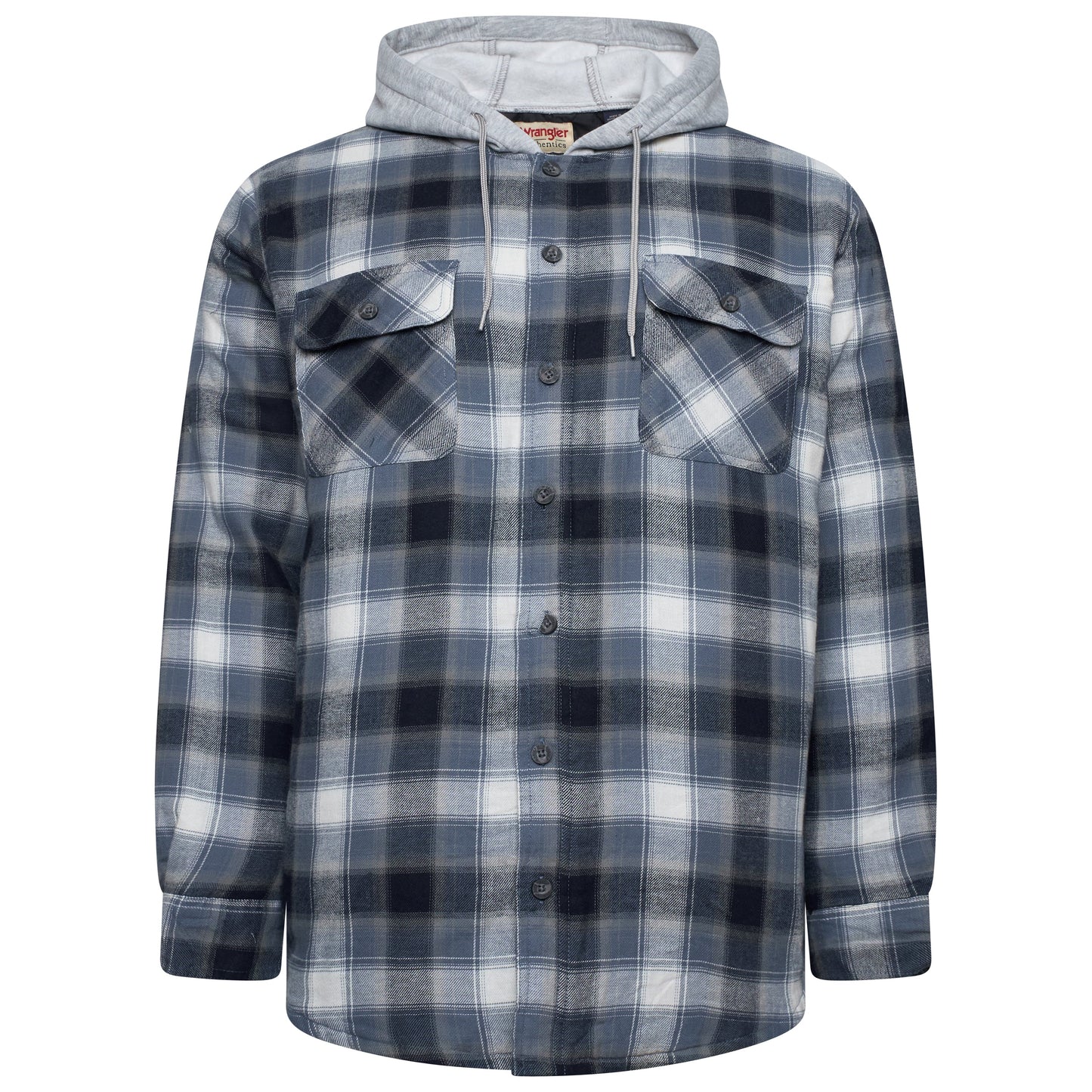 Plaid shirt with a hood on a white background