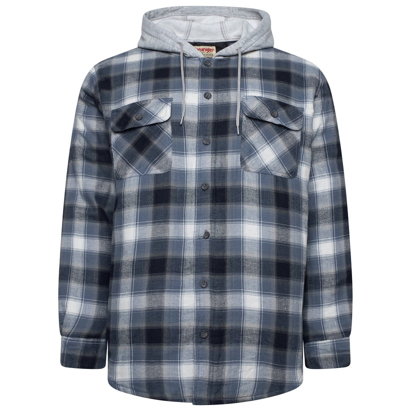 Plaid shirt with a hood on a white background