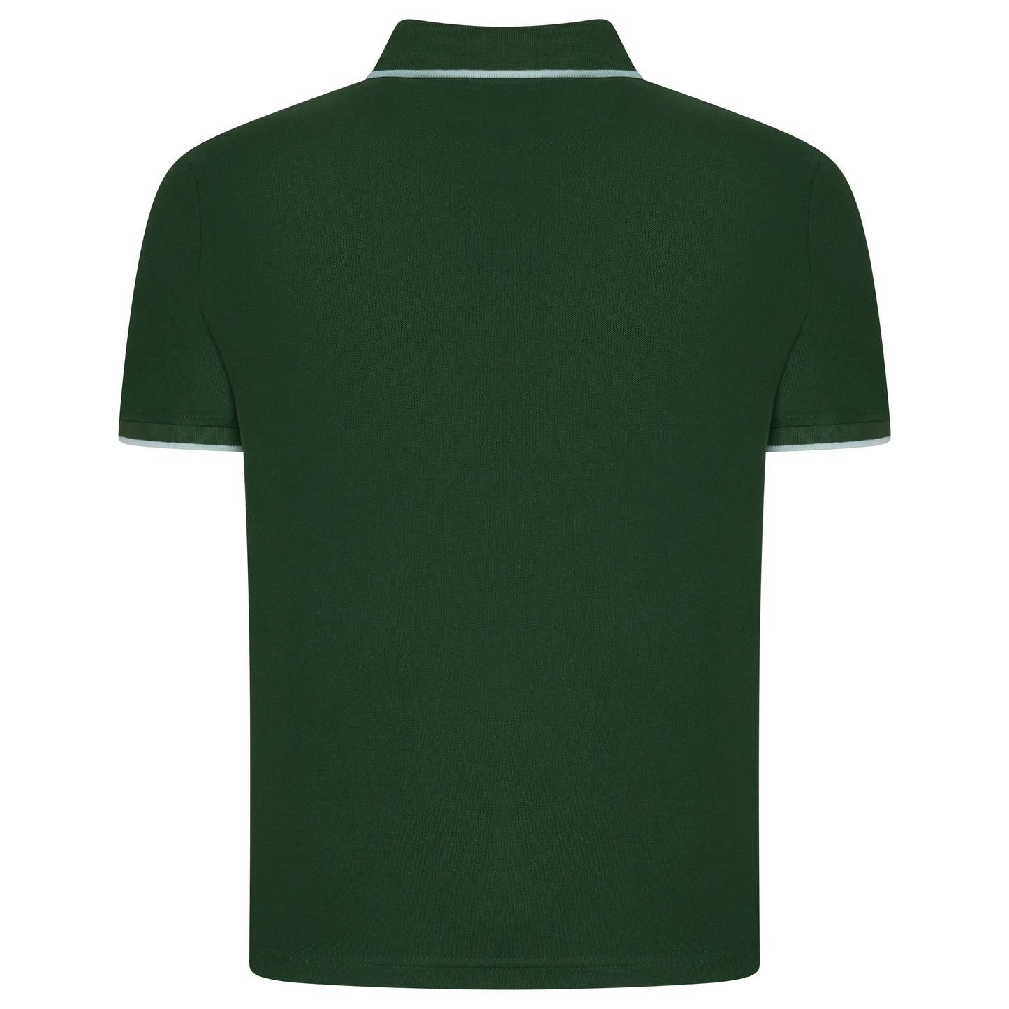 Evryone Mens Cotton Polo Shirt Contrast Tipped Short Sleeve Smart Casual Top - QHA UK