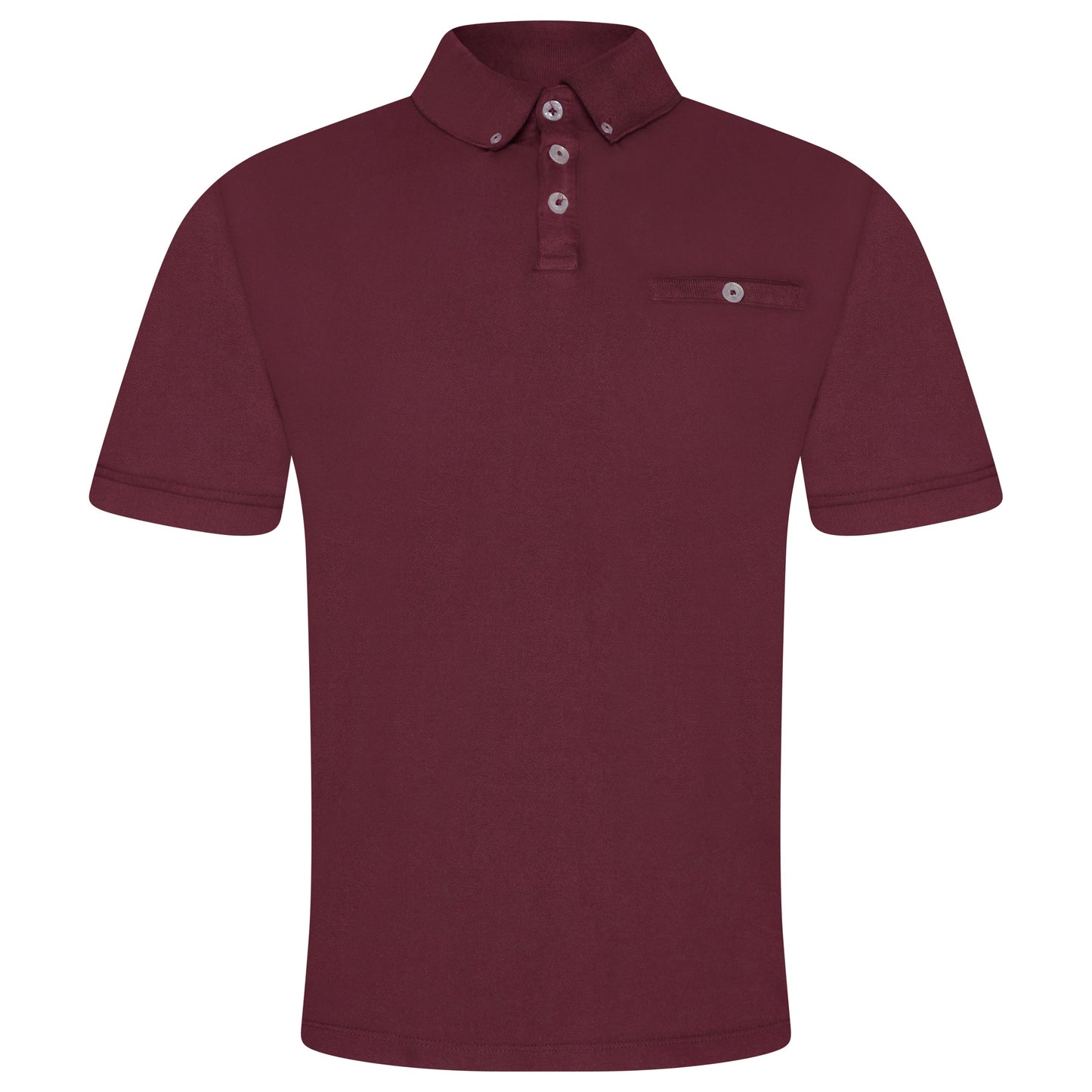 Evryone Mens Cotton Pique Polo Shirt Button Collar Short Sleeve Casual Top - QHA UK