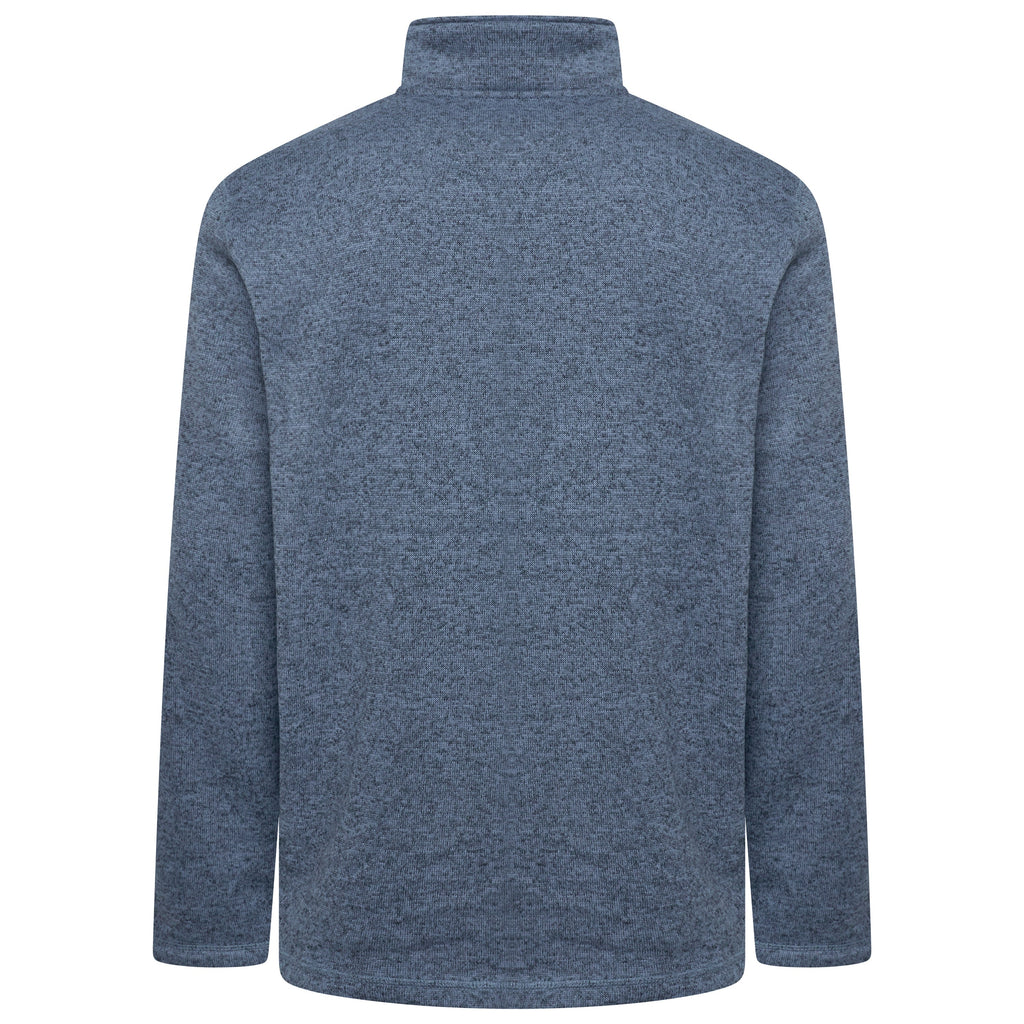 Wrangler Authentics Mens Quarter Zip Fleece Jumper Marl Pullover Top RRP: 45 - QHA UK
