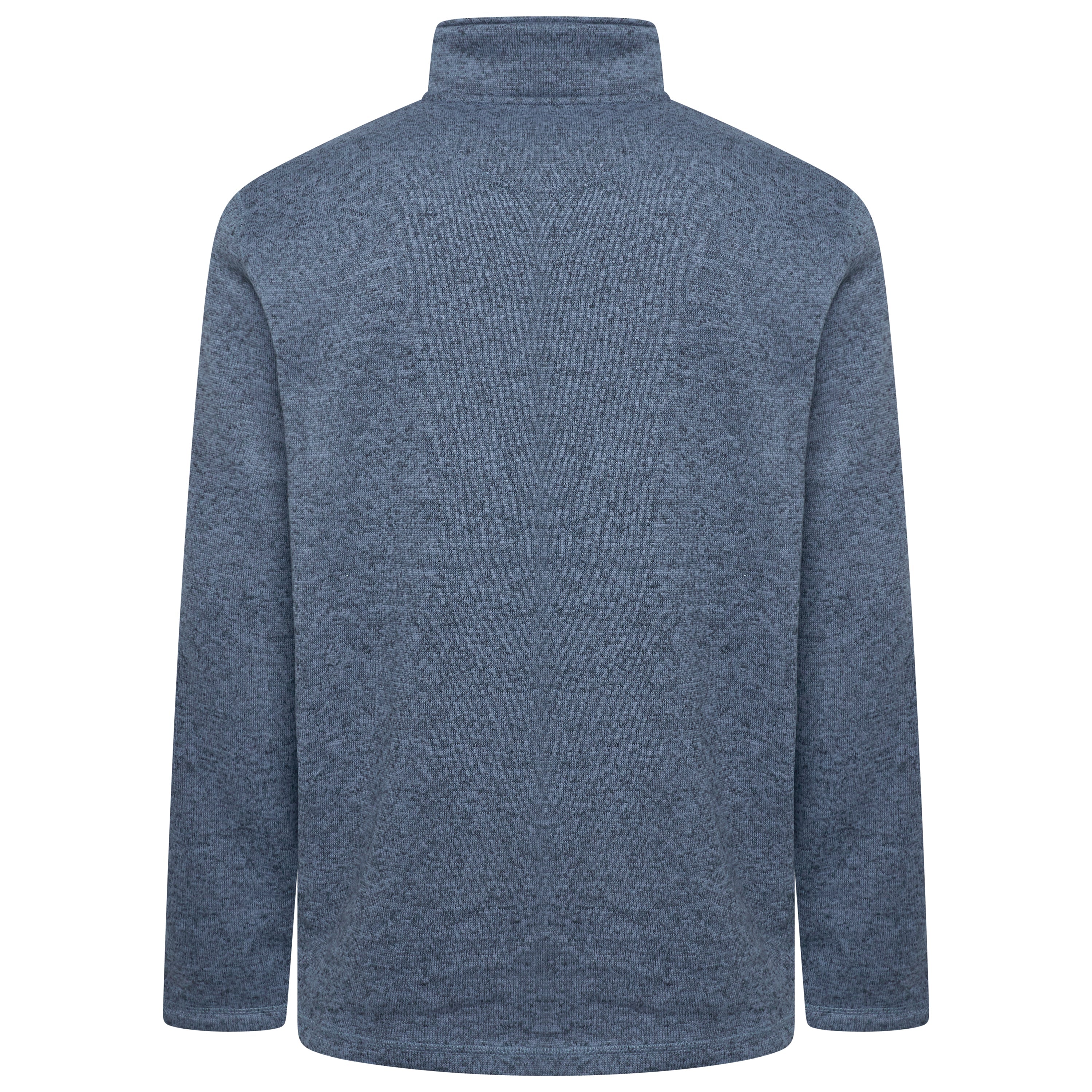 Wrangler Authentics Mens Quarter Zip Fleece Jumper Marl Pullover Top RRP: 45 - QHA UK
