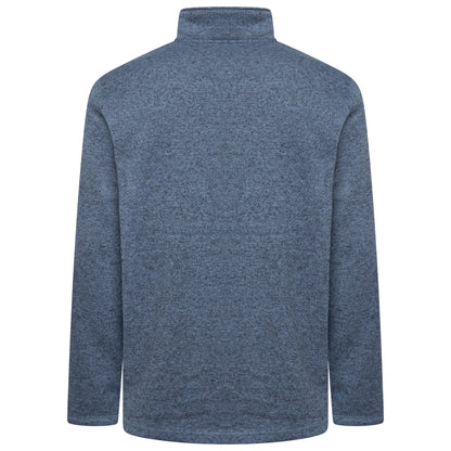 Wrangler Authentics Mens Quarter Zip Fleece Jumper Marl Pullover Top RRP: 45 - QHA UK