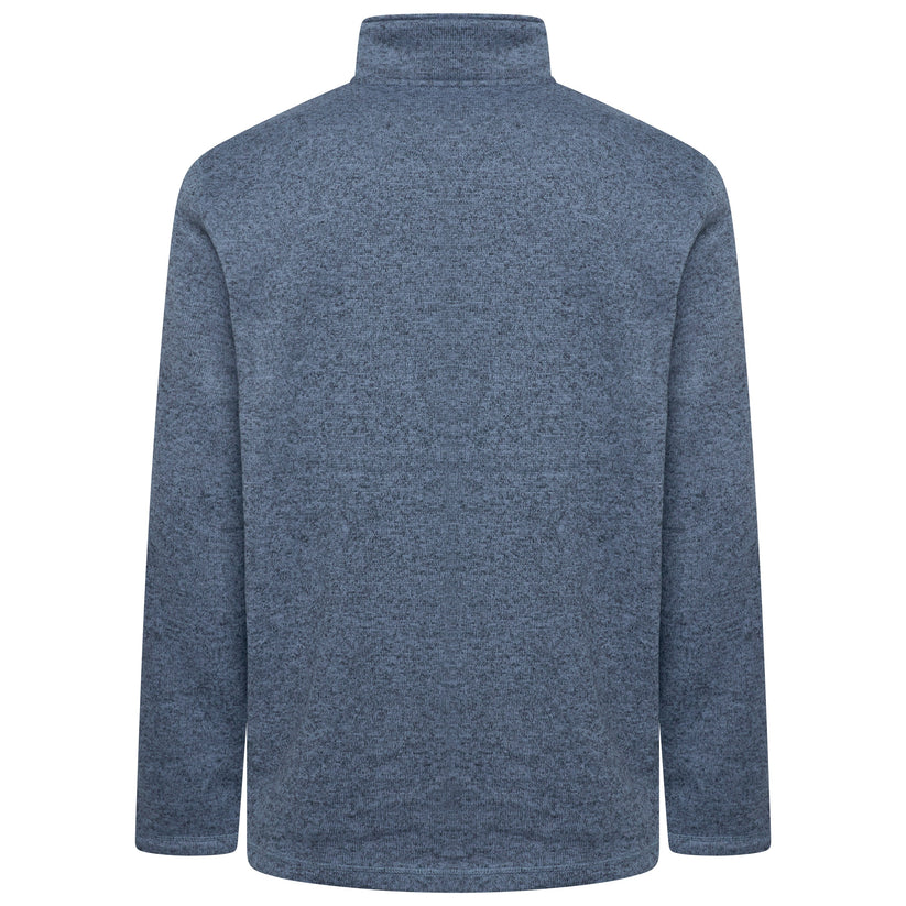 Wrangler Authentics Mens Quarter Zip Fleece Jumper Marl Pullover Top RRP: 45 - QHA UK