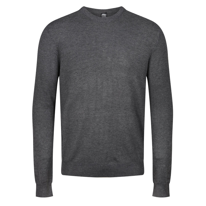 Mens Crew Neck Jumper Lightweight Knit Pullover Soft Casual Sweater - QHA UK
