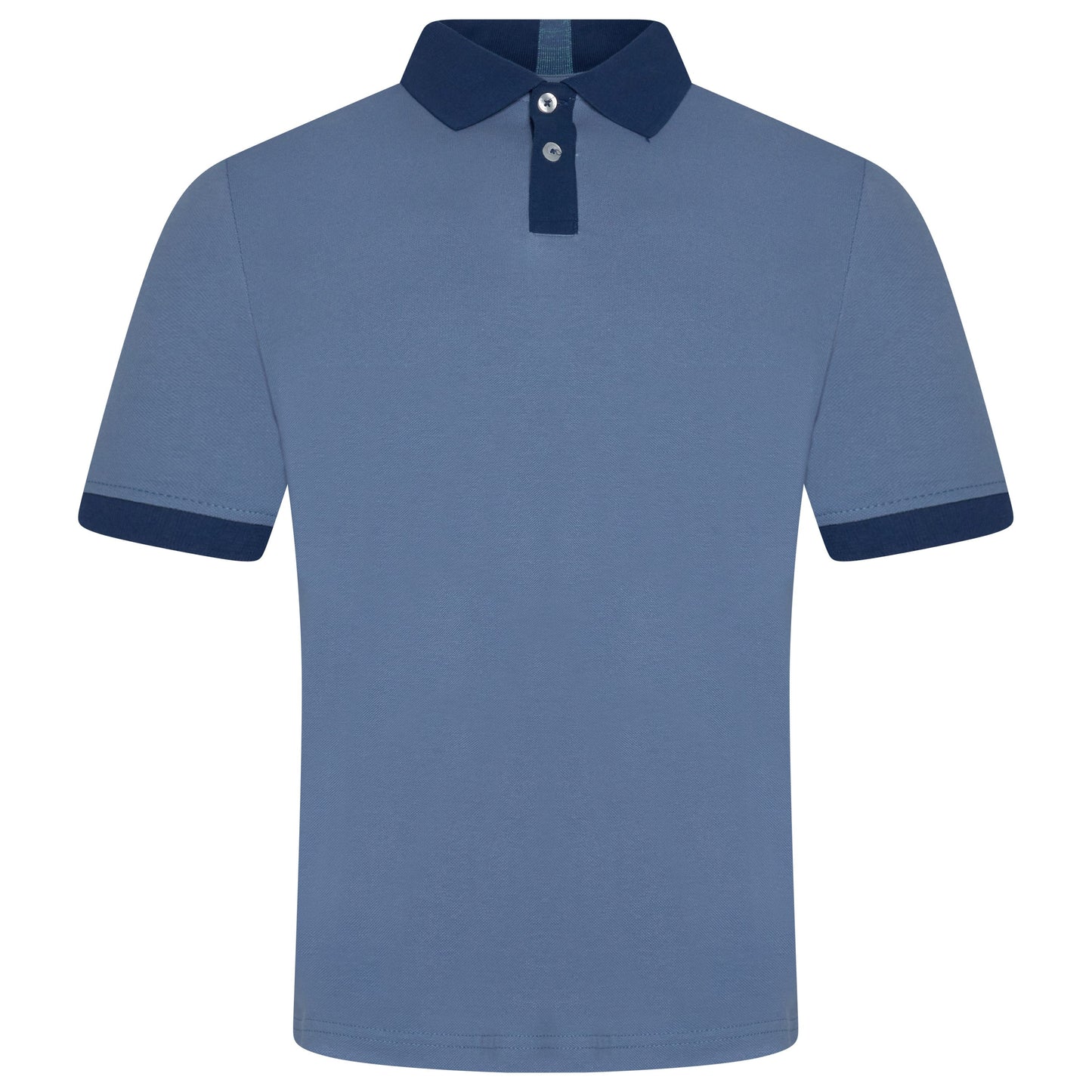 Mens Cotton Polo Shirt Contrast Collar Pique Casual T-Shirt S-2XL UK - QHA UK