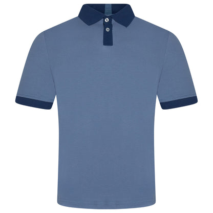 Mens Cotton Polo Shirt Contrast Collar Pique Casual T-Shirt S-2XL UK - QHA UK