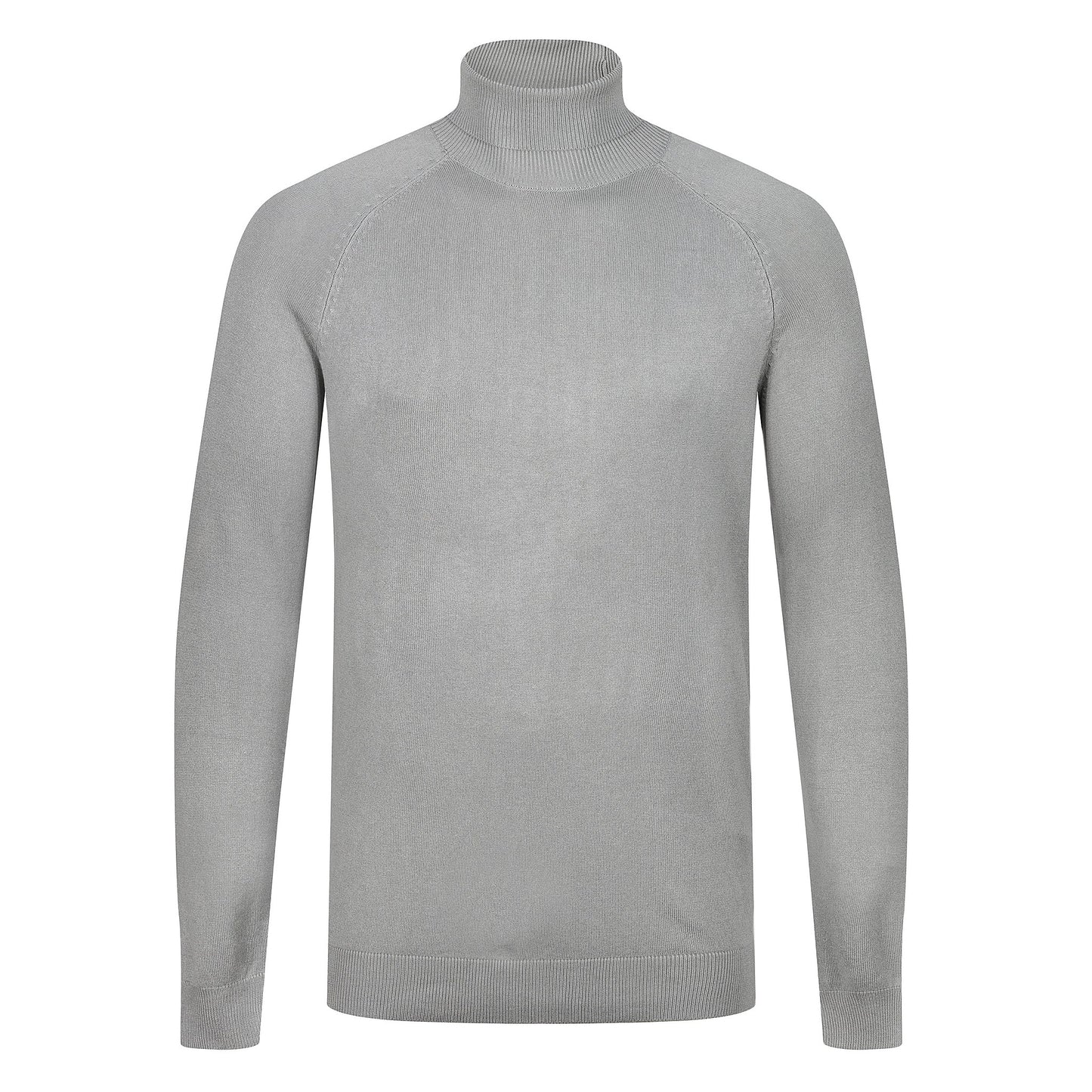 City Comfort Mens Turtle Roll Neck Jumper Lightweight Knit Sweater Casual Top - QHA UK