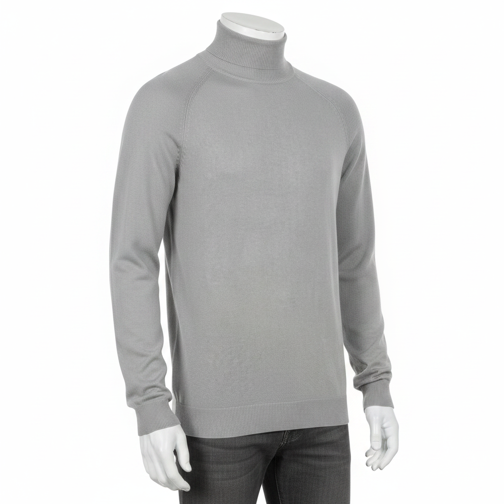 City Comfort Men's Roll Neck Jumper Soft Knit Viscose Sweater M–2XL