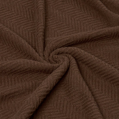 Mens Crew Neck Jumper Chevron Knit Cotton Blend Casual Sweater - QHA UK