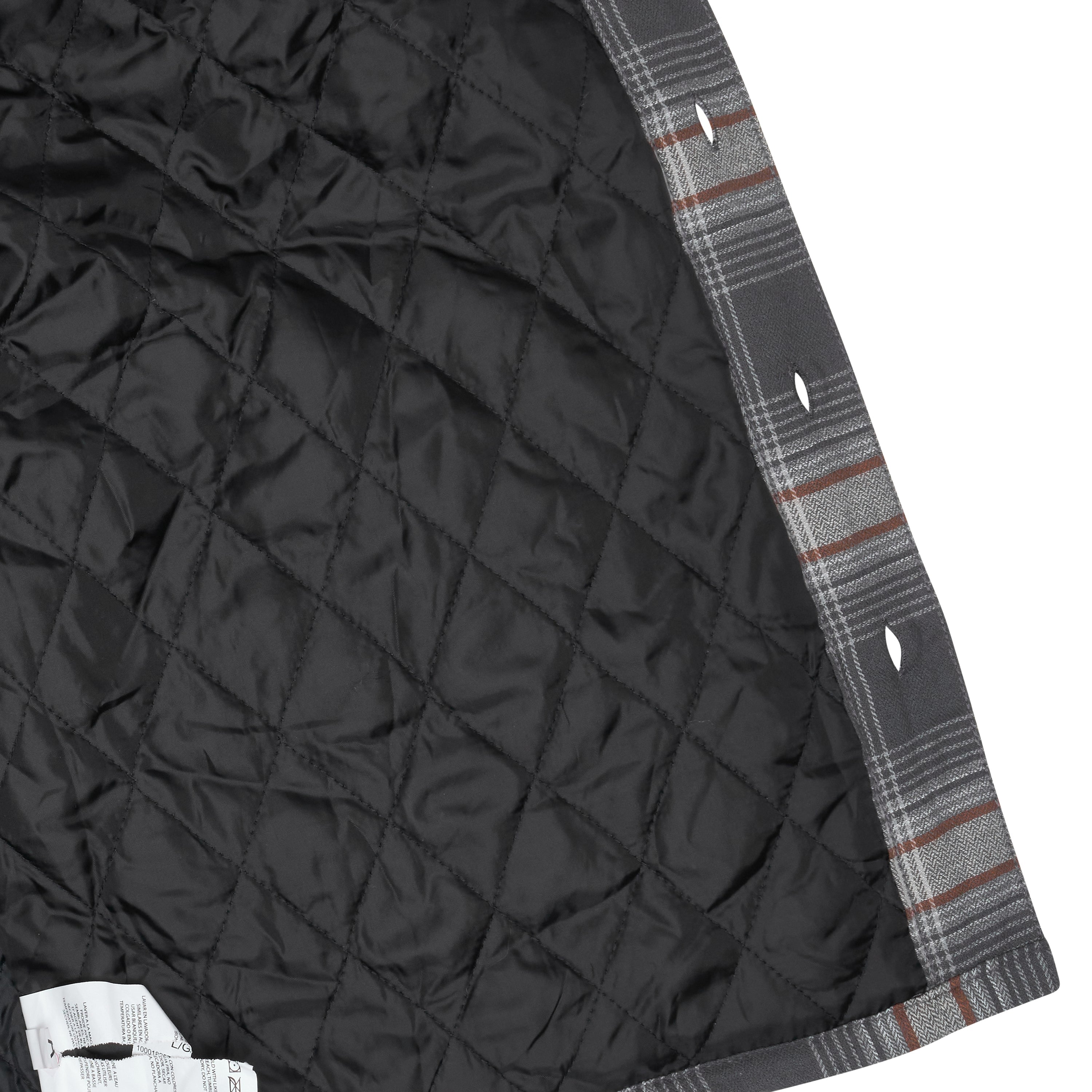 Wrangler Mens Hooded Overshirt Jacket Padded Check Shacket Coat - QHA UK