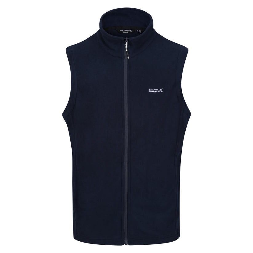 Regatta Tobias Fleece Gilet Mens Full Zip Bodywarmer Lightweight Vest - QHA UK